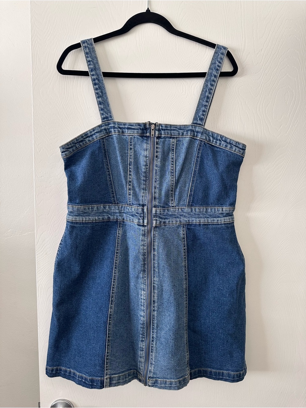 Target Wild Fable - Denim Zip-Up Mini Dress - Blue -Size Large